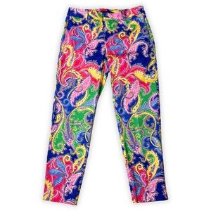 Ralph Lauren Golf Bright‎ Colorful Paisley Golf Pants Size 2